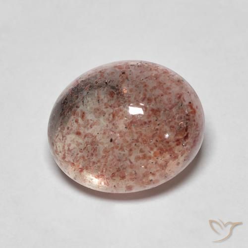 4.37ct Натуральный Светло-розовый Клубничный кварц, Овал, Полупрозрачный