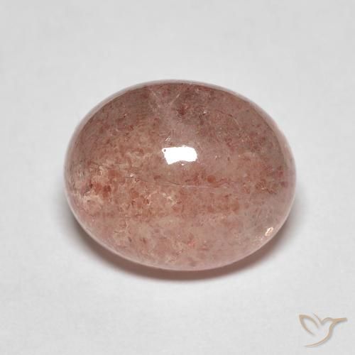 4.84ct Натуральный Грейпфрут розовый Клубничный кварц, Овал, Полупрозрачный