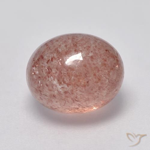 4.71ct Натуральный Грейпфрут розовый Клубничный кварц, Овал, Полупрозрачный