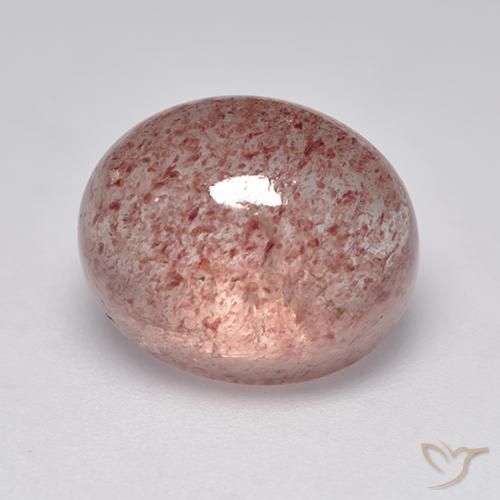 7.08ct Натуральный Средний розовый Клубничный кварц, Овал, Полупрозрачный