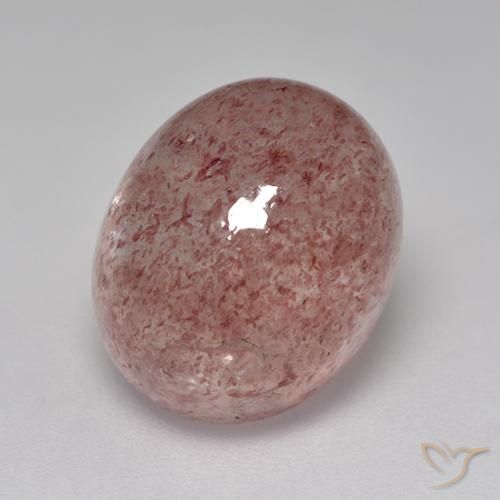 7.57ct Натуральный Землисто-розовый Клубничный кварц, Овал, Полупрозрачный