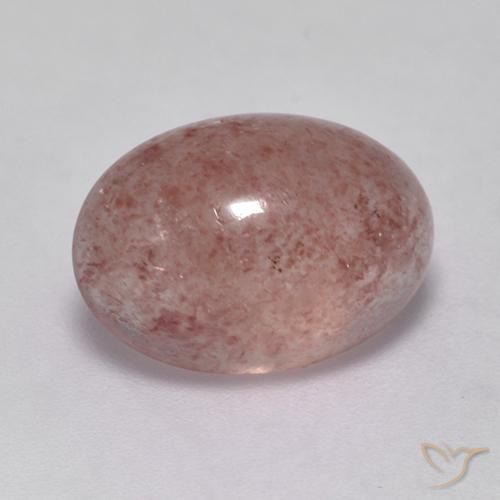 4.54ct Натуральный Землисто-розовый Клубничный кварц, Овал, Полупрозрачный