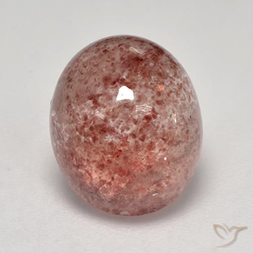 5.89ct Натуральный Красновато-розовый Клубничный кварц, Овал, Полупрозрачный