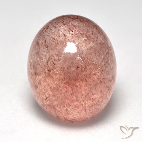 10.85ct Натуральный Светло-розовый разных оттенков Клубничный кварц, Овал, Полупрозрачный