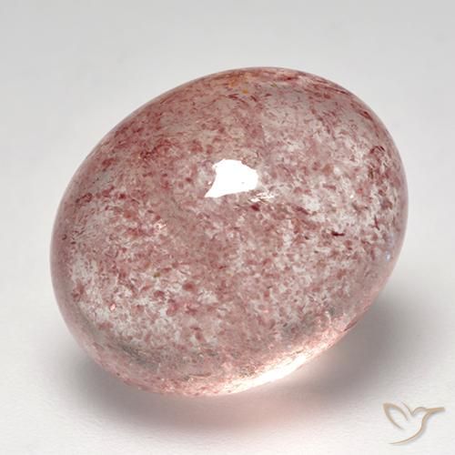 12.58ct Натуральный Светло-розовый Клубничный кварц, Овал, Прозрачный