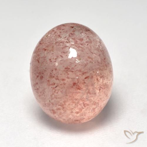 5.76ct Натуральный Землисто-розовый Клубничный кварц, Овал, Полупрозрачный