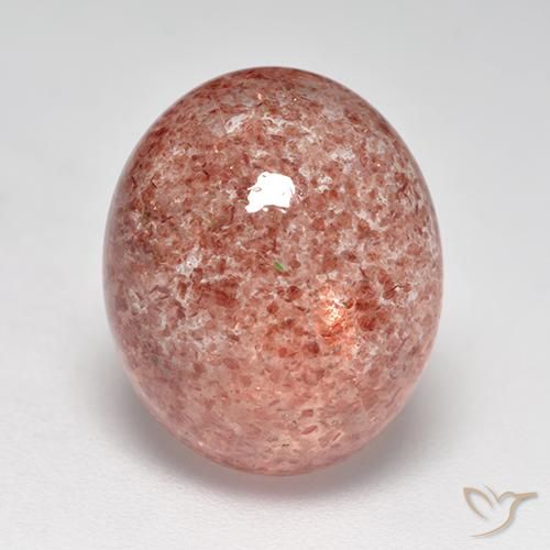 8.00ct Натуральный Средний розовый Клубничный кварц, Овал, Полупрозрачный