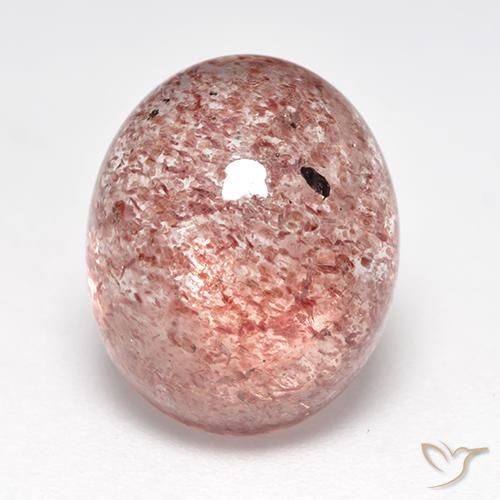 7.14ct Натуральный Малиново-розовый Клубничный кварц, Овал, Полупрозрачный