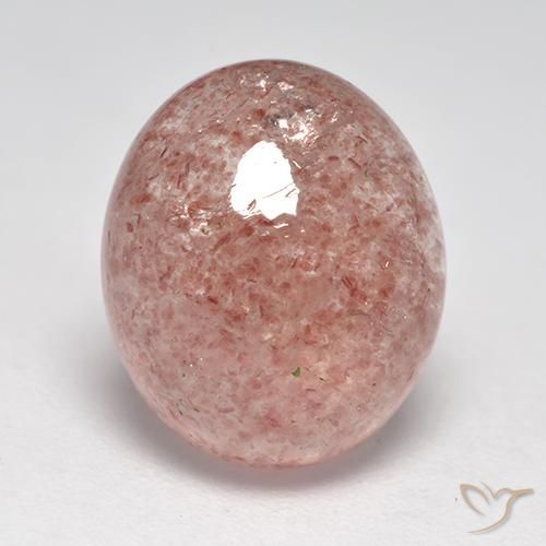 5.78ct Натуральный Светло-розовый Клубничный кварц, Овал, Полупрозрачный