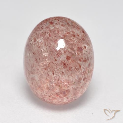 3.90ct Натуральный Землисто-розовый Клубничный кварц, Овал, Полупрозрачный