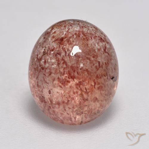 3.82ct Натуральный Средний розовый Клубничный кварц, Овал, Полупрозрачный