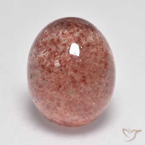 5.97ct Натуральный Ярко-розовый Клубничный кварц, Овал, Полупрозрачный