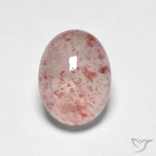 1.82ct Натуральный Светло-розовый Клубничный кварц, Овал, Прозрачный