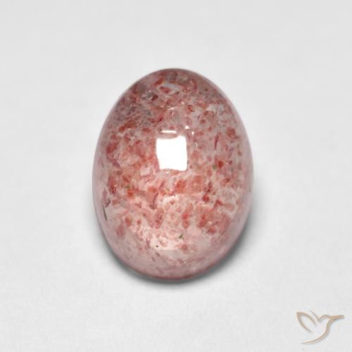 1.58ct Натуральный Средний розовый Клубничный кварц, Овал, Прозрачный