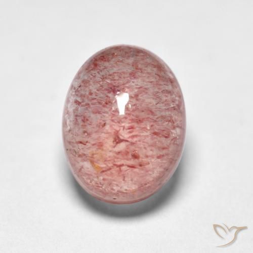 1.70ct Натуральный Средний розовый Клубничный кварц, Овал, Прозрачный