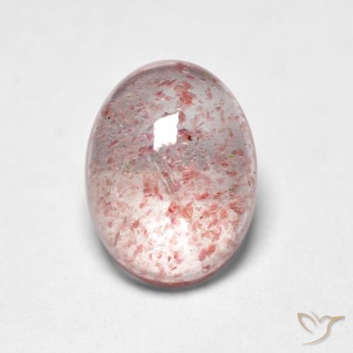 1.27ct Натуральный Светло-розовый Клубничный кварц, Овал, Прозрачный