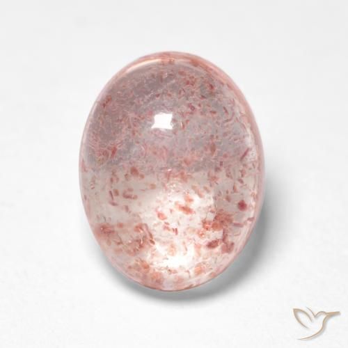 1.51ct Натуральный Светло-розовый Клубничный кварц, Овал, Прозрачный