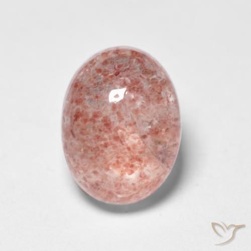 1.83ct Натуральный Средний розовый Клубничный кварц, Овал, Полупрозрачный