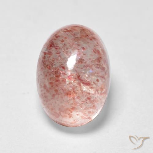 1.15ct Натуральный Средний розовый Клубничный кварц, Овал, Прозрачный