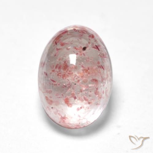 1.21ct Натуральный Светло-розовый Клубничный кварц, Овал, Прозрачный