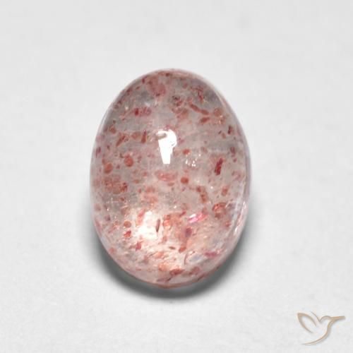 1.07ct Натуральный Светло-розовый Клубничный кварц, Овал, Прозрачный