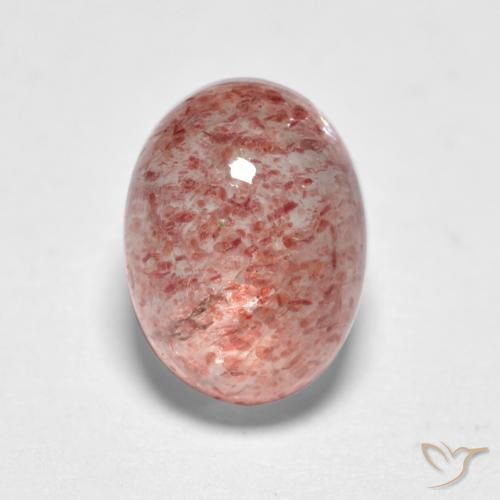 1.83ct Натуральный Средний розовый Клубничный кварц, Овал, Полупрозрачный