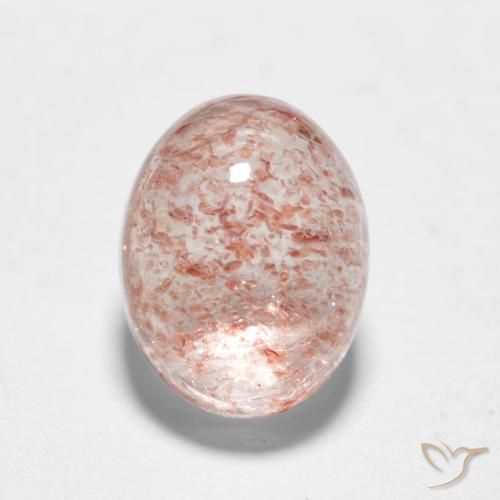 1.88ct Натуральный Светло-розовый Клубничный кварц, Овал, Полупрозрачный