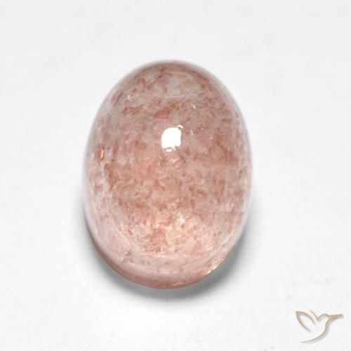 1.96ct Натуральный Персиковая роза Клубничный кварц, Овал, Полупрозрачный