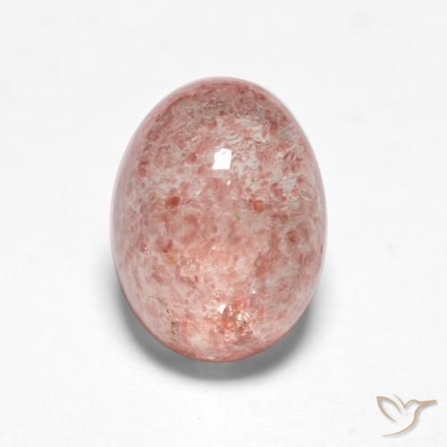 1.53ct Натуральный Светло-розовый Клубничный кварц, Овал, Полупрозрачный