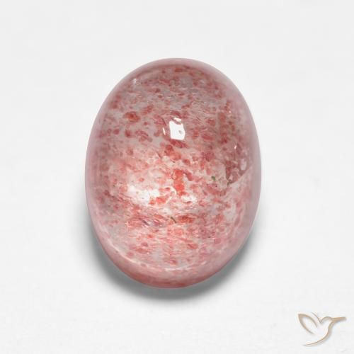 1.91ct Натуральный Средний розовый Клубничный кварц, Овал, Полупрозрачный