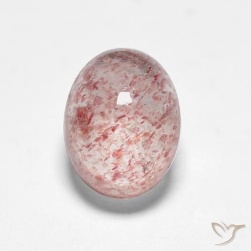 1.97ct Натуральный Светло-розовая жевательная резинка Клубничный кварц, Овал, Полупрозрачный