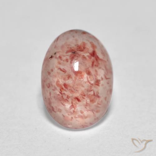 0.83ct Натуральный Средний розовый Клубничный кварц, Овал, Прозрачный