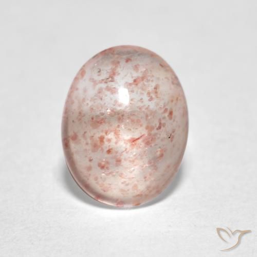 0.92ct Натуральный Светло-розовый Клубничный кварц, Овал, Прозрачный