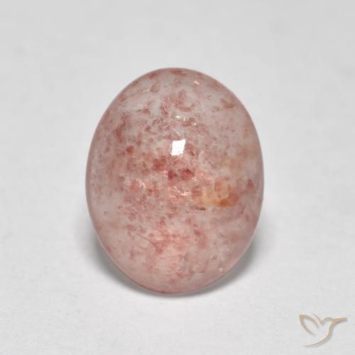 1.03ct Натуральный Землисто-розовый Клубничный кварц, Овал, Полупрозрачный