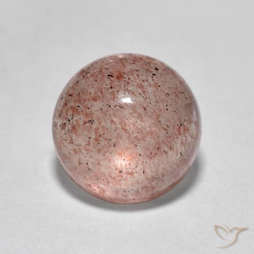 2.61ct Натуральный Светло-розовый Клубничный кварц, Круглый, Полупрозрачный