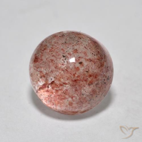 2.90ct Натуральный Оттенки розового Клубничный кварц, Круглый, Полупрозрачный