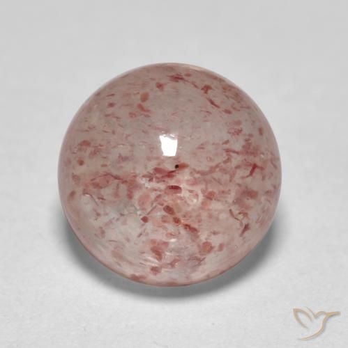 1.89ct Натуральный Землисто-розовый Клубничный кварц, Круглый, Полупрозрачный