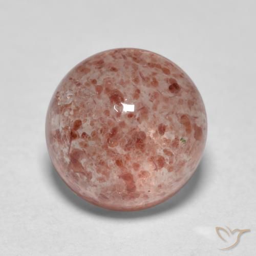 1.80ct Натуральный Средне-светло-розовый Клубничный кварц, Круглый, Полупрозрачный