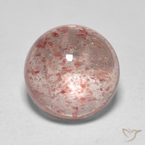 2.59ct Натуральный Средний розовый Клубничный кварц, Круглый, Прозрачный