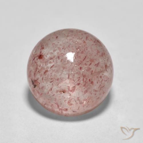 2.77ct Натуральный Средний розовый Клубничный кварц, Круглый, Полупрозрачный