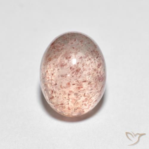 2.66ct Натуральный Светло-розовый Клубничный кварц, Овал, Прозрачный