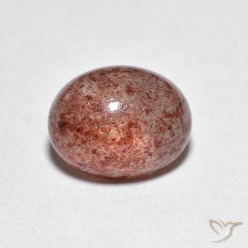 2.35ct Натуральный Светлый Кирпич Красный Клубничный кварц, Овал, Прозрачный