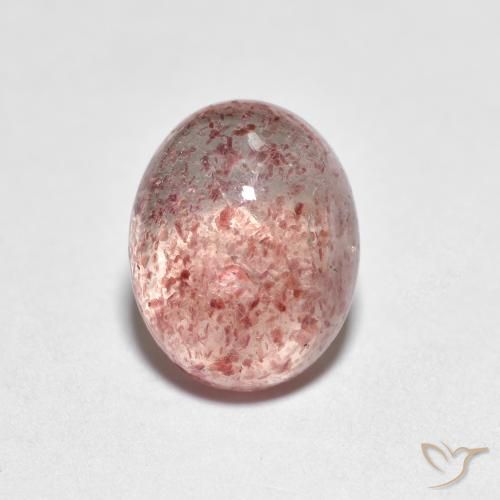 2.38ct Натуральный Светло-розовый Клубничный кварц, Овал, Прозрачный