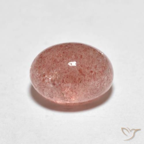 2.51ct Натуральный Божья коровка красный Клубничный кварц, Овал, Полупрозрачный