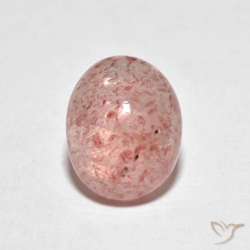 2.43ct Натуральный Средний розовый Клубничный кварц, Овал, Прозрачный