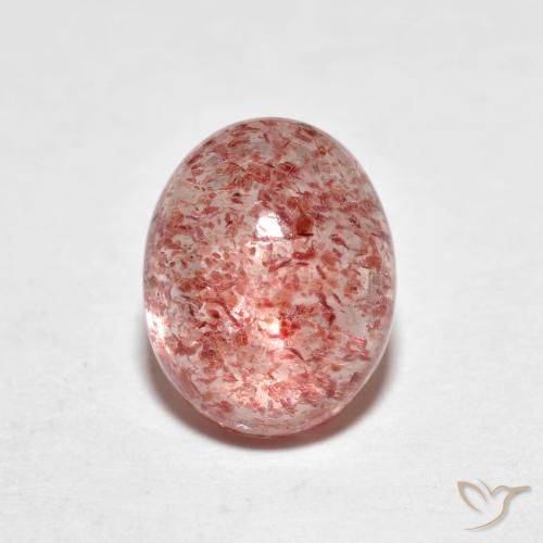 2.39ct Натуральный Малиново-розовый Клубничный кварц, Овал, Прозрачный
