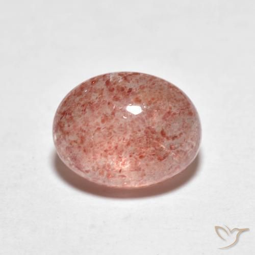 2.49ct Натуральный Индийский Красный Клубничный кварц, Овал, Прозрачный