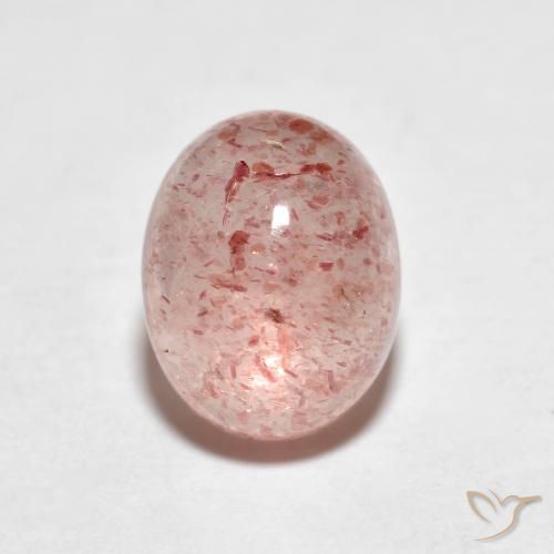 2.81ct Натуральный Землисто-розовый Клубничный кварц, Овал, Прозрачный