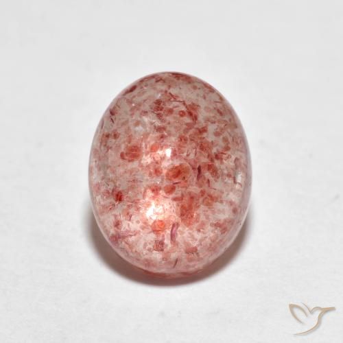 2.56ct Натуральный Средний розовый Клубничный кварц, Овал, Прозрачный