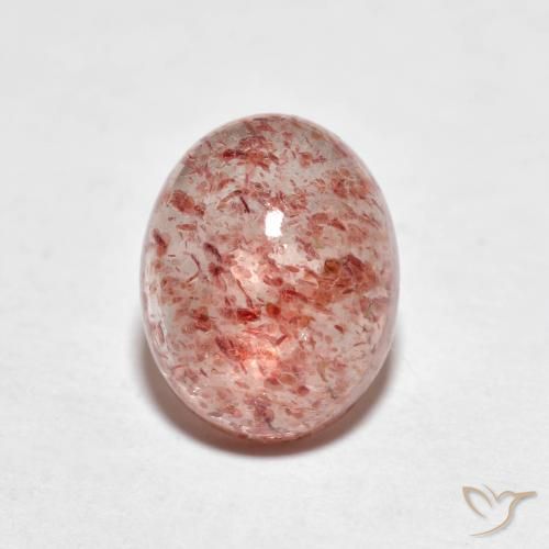 2.21ct Натуральный Средний розовый Клубничный кварц, Овал, Прозрачный